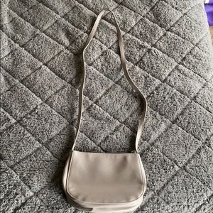 grey crossbody purse